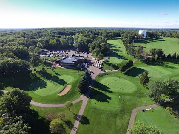 A drone photo gives visitors a bird's eye view of Valleywood Golf Course in Apple Valley.