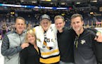 Penguins center Jake Guentzel gathered on the Bridgestone Arena ice with his family after Pittsburgh's 2-0 Game 6, Stanley Cup-clinching victory over 