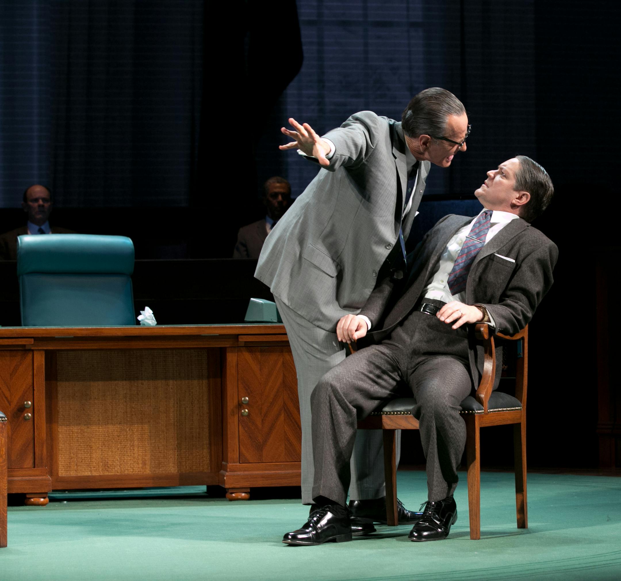 Bryan Cranston and Robert Petkoff in "All the Way"