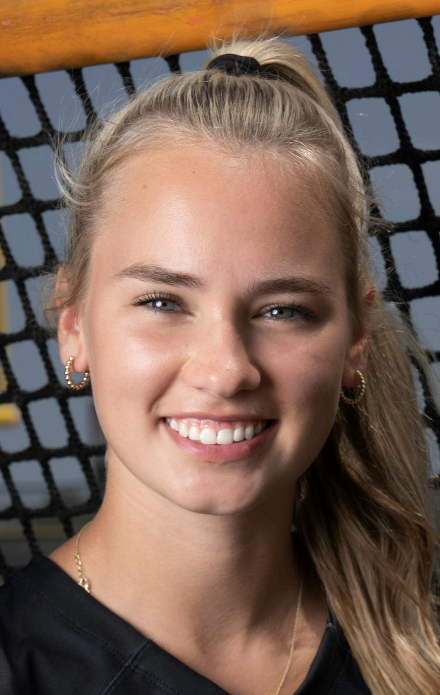 Lacrosse Metro Player of the Year Emily Moes of Lakeville South poses for a photo on the field at Lakeville North High School on Friday, June 9, 2023 in Lakeville, Minn. ] RENEE JONES SCHNEIDER • renee.jones@startribune.com