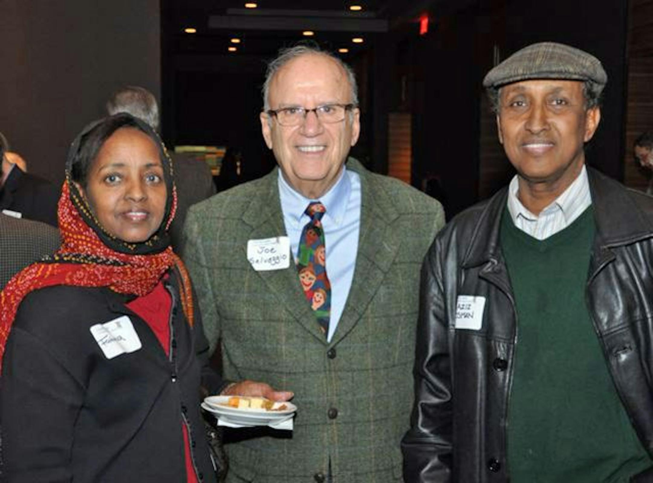 Fatuma Elmi, Joe Selvaggio and Aziz Osman