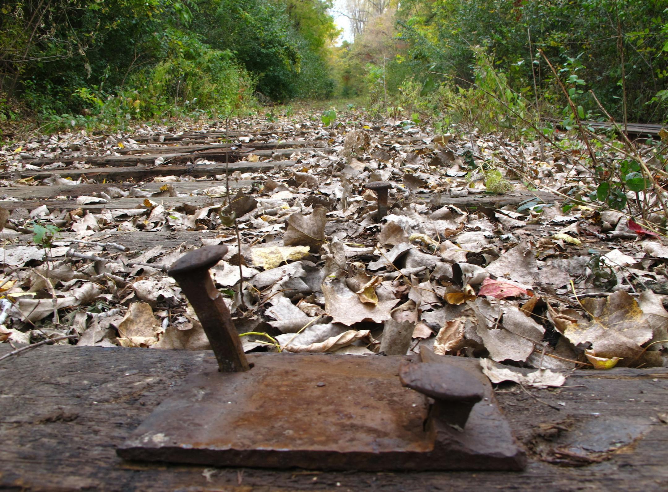 This is how the future Browns Creek State Trail looked last fall. Rails and ties from the Minnesota Zephyr dinner train days have been removed. Bridge work and paving of the 10-foot-wide trail come next.