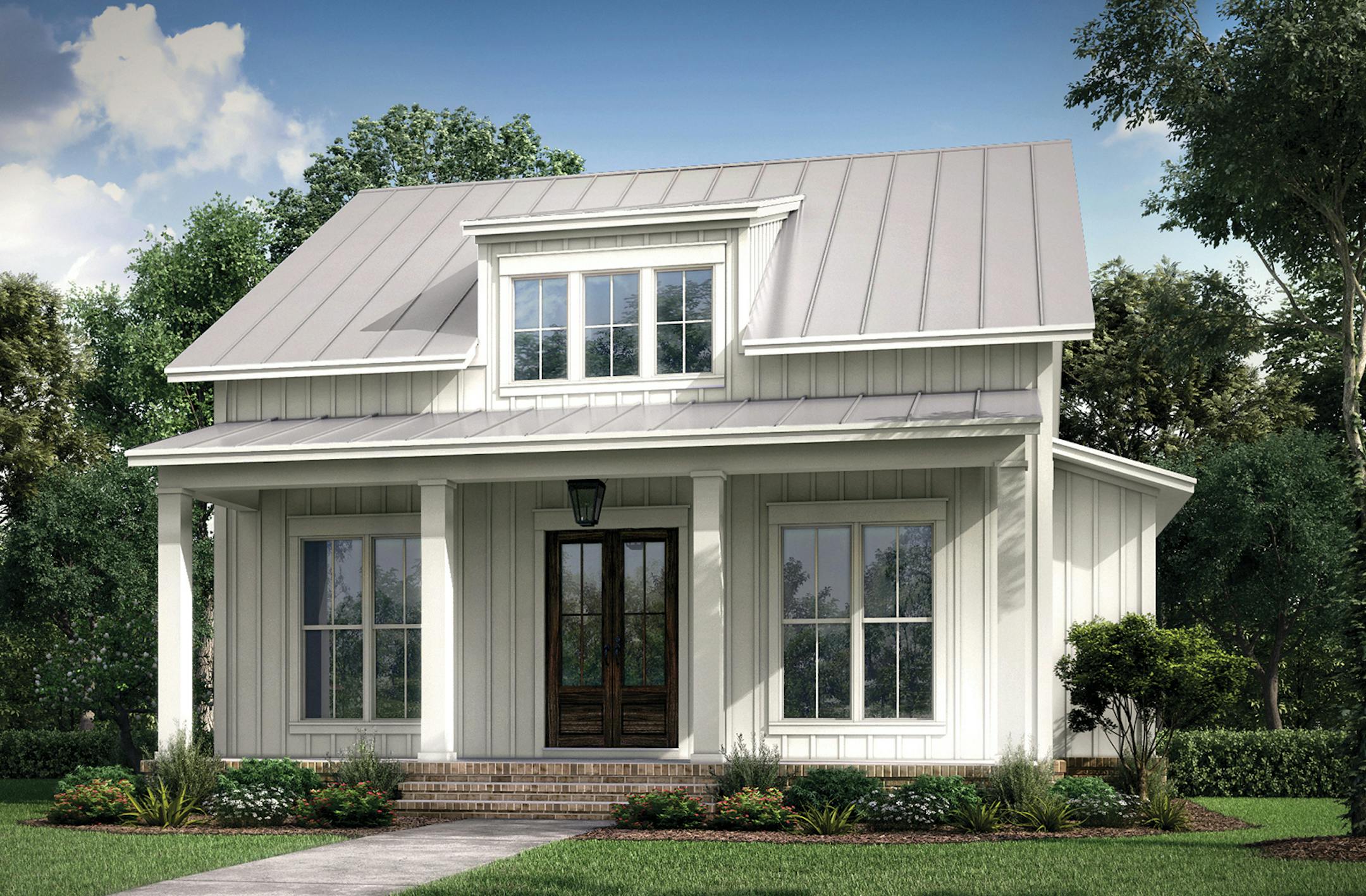 This farmhouse design has streamlined layout.