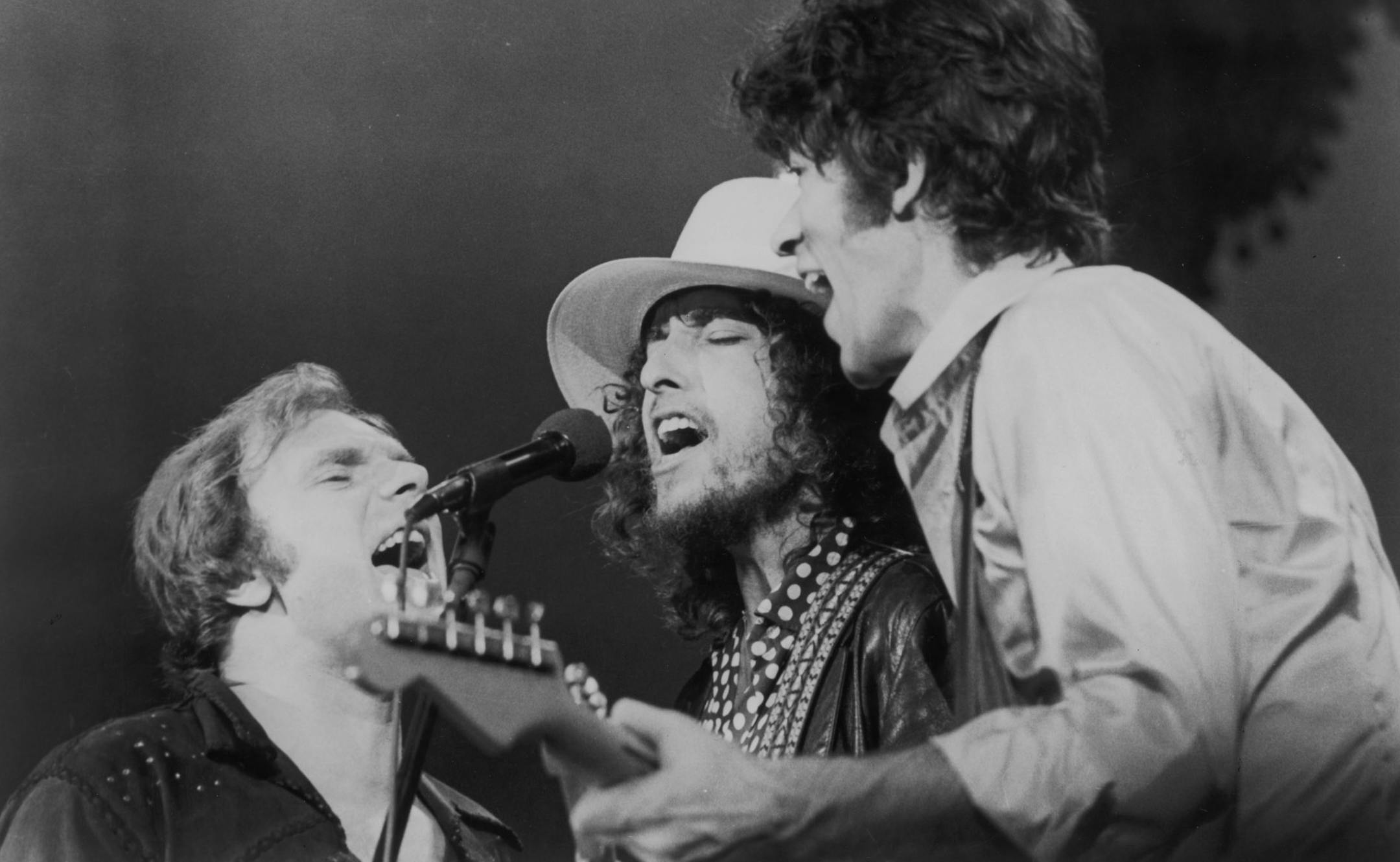 Van Morrison, Bob Dylan and the Band's Robbie Robertson rocked at "The Last Waltz," the Band's swan song, in 1976 in San Francisco.