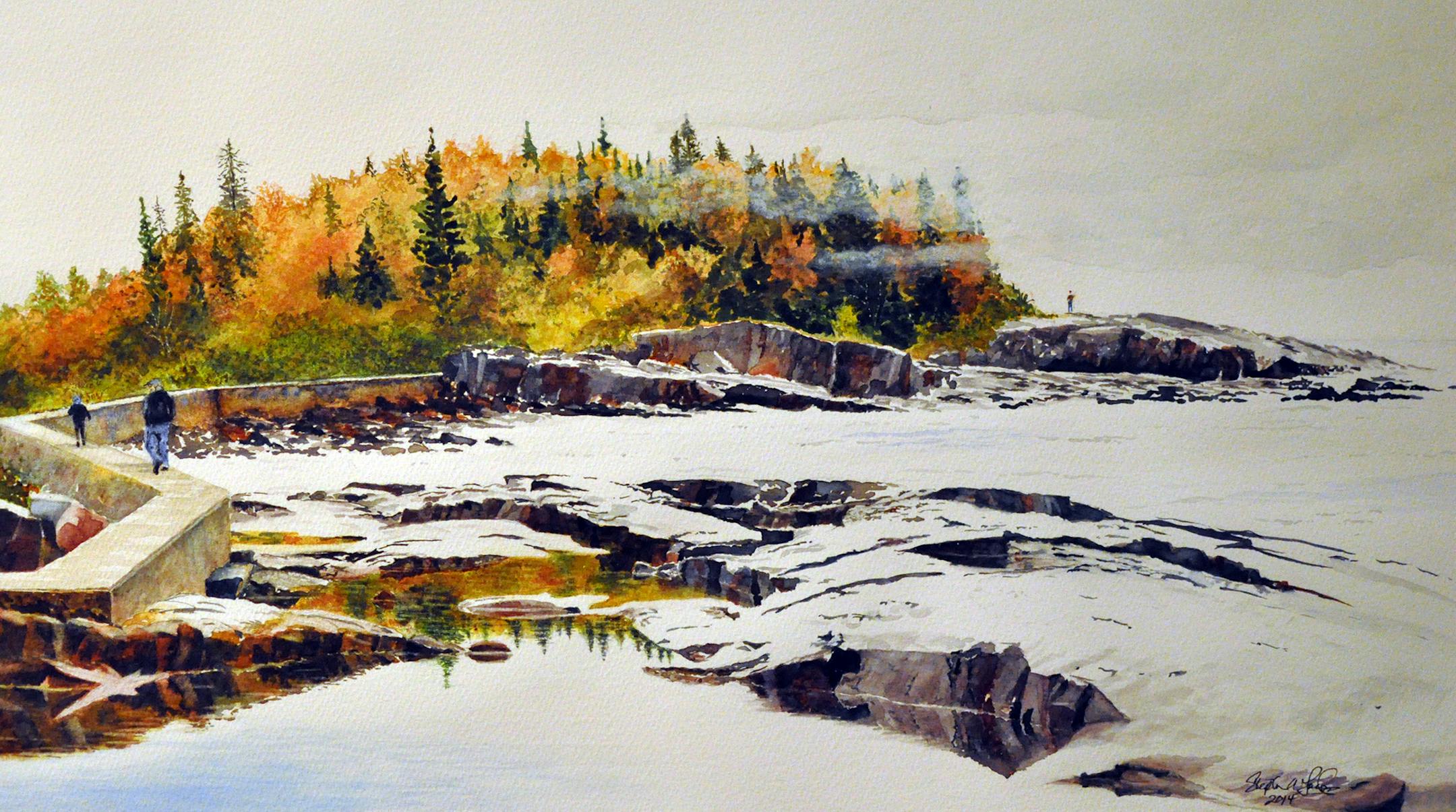 Steve Lackore; Artist Point Reflection; received honorable mention at the Minnesota Watercolor Society show in Burnsville