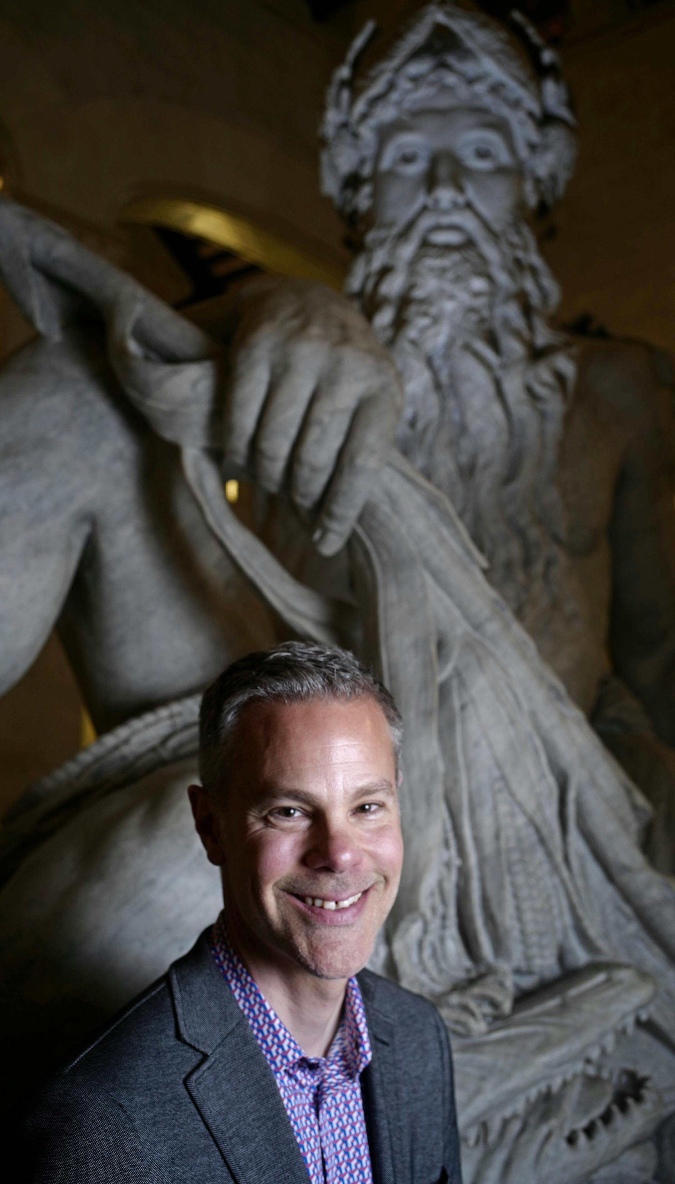 David Frank was recently approved by City Council to head the Department of Community Planning and Economic Development. Behind him is the Father of Waters statue in Minneapolis City Hall].Richard Tsong-Taatariiïrtsong-taatarii@startribune.com