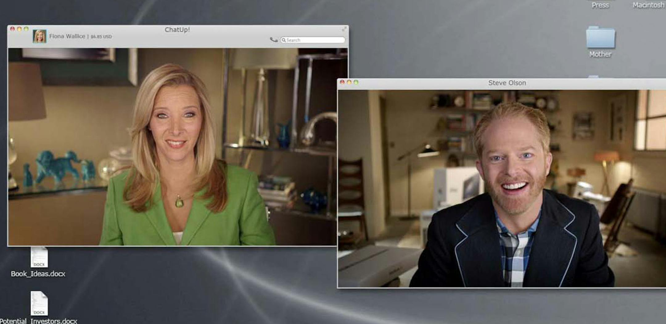 Lisa Kudrow as Fiona Wallice and Jesse Tyler Ferguson as Steve Olson in Web Therapy (Season 4, Episode 4) - Photo: Courtesy of SHOWTIME - Photo ID: WebTherapy_404_SG_0025