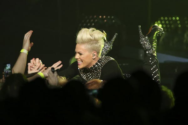 Pink performed in March 2013 at the Xcel Energy Center.