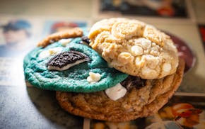 Cookies from The Cozy Cookie were on display during the Taste of the Twins event showcasing new foods for the 2025 season at Target Field in early Apr