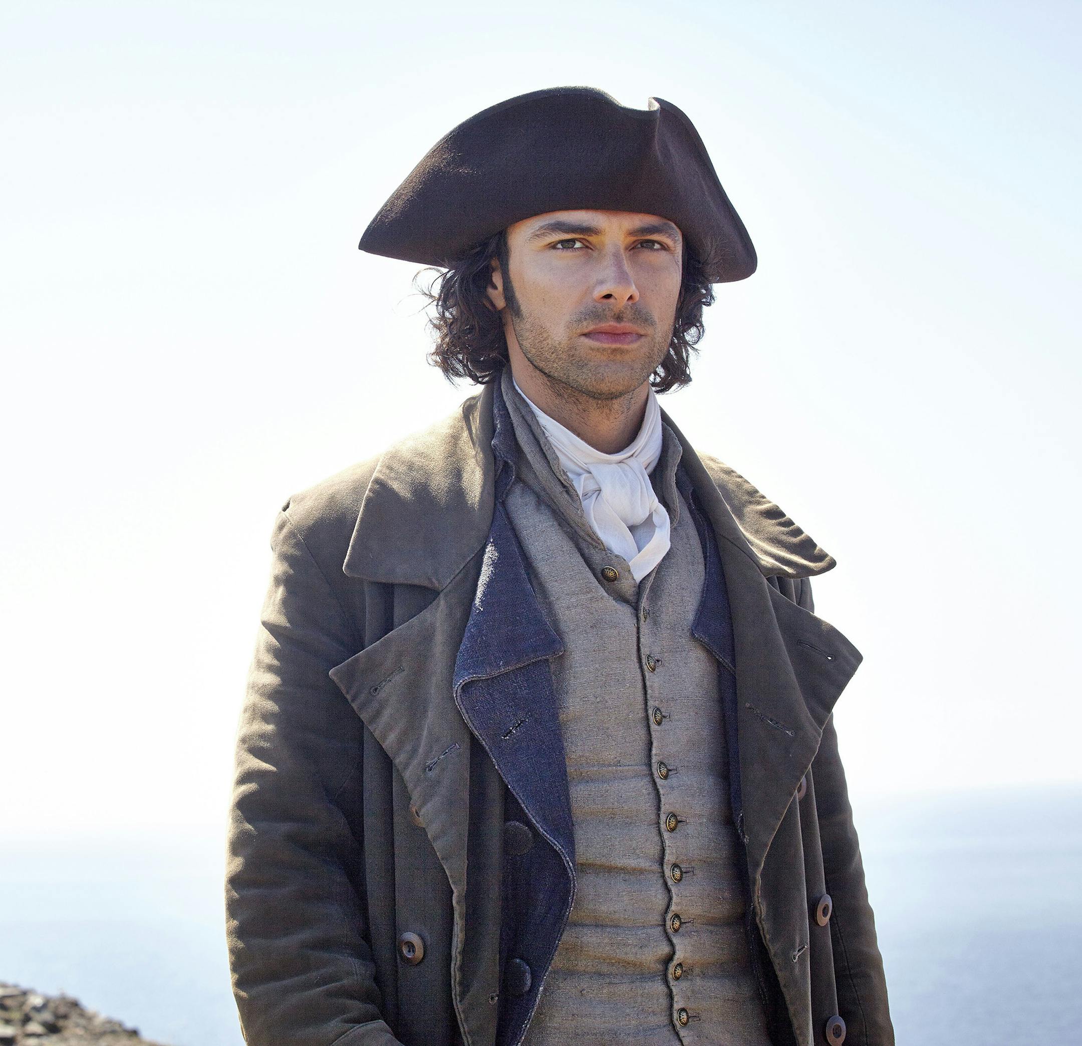 Ross Poldark rides again in a swashbuckling new adaptation of the hit series that helped launch Masterpiece in the 1970s. Aidan Turner (The Hobbit) stars as Captain Poldark, a redcoat who returns to Cornwall after the American Revolution and finds that his fighting days are far from over. (Robert Viglasky/Masterpiece) ORG XMIT: 1169712