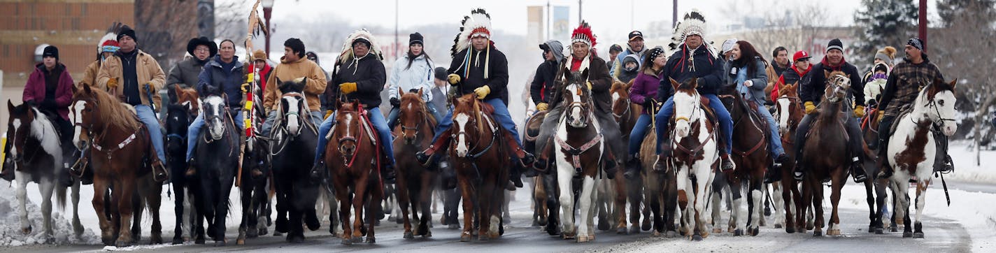 Riders arrived in Mankato for the Dakota Wokiksuye Memorial Ride Thursday in Mankato.