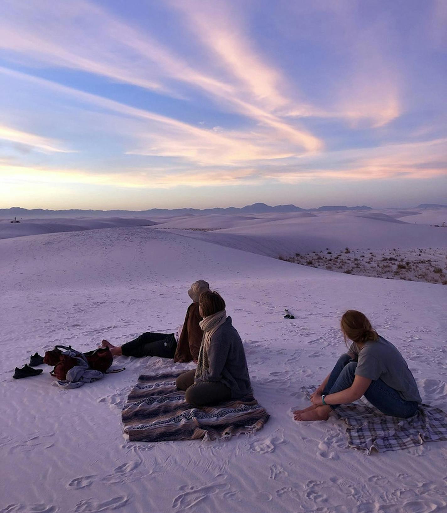 Campers catch the sunset on top of the dunes. (Melanie Radzicki McManus/Chicago Tribune/TNS) ORG XMIT: 1528924 ORG XMIT: MIN2001060340441512