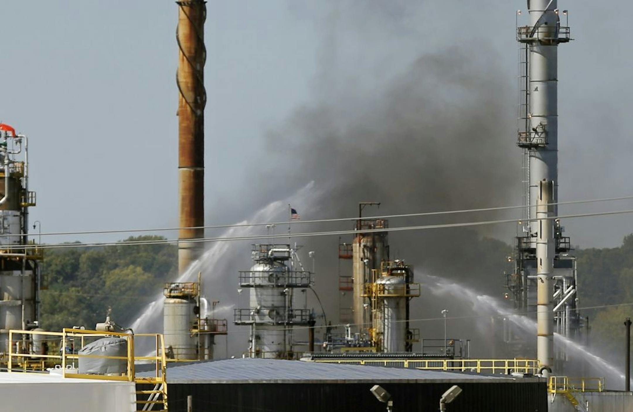 At the Norther Tier Energy refinery in St. Paul Park, several crews fought a fire in September.