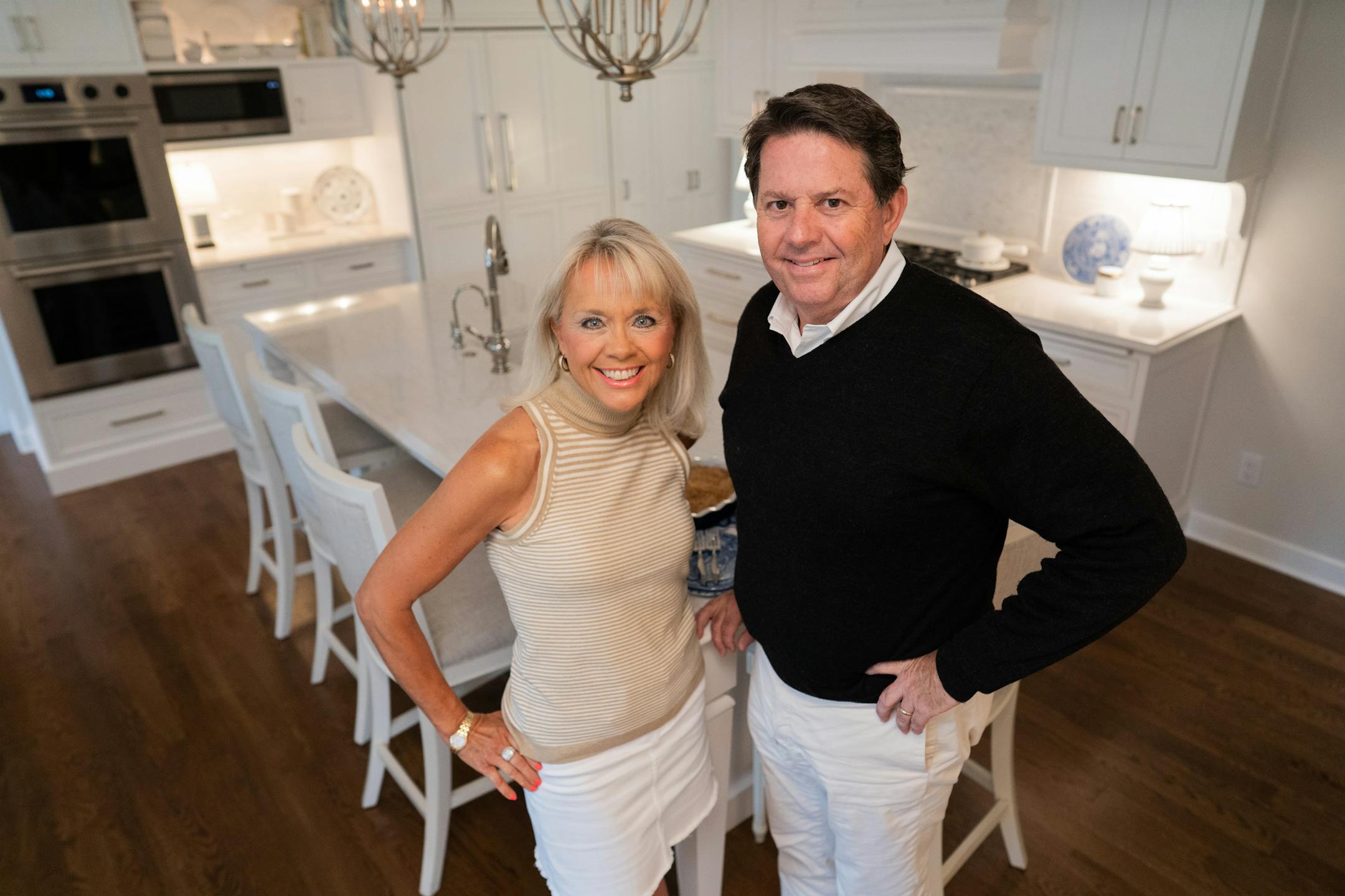 Carol and Frank Bennett in their freshly updated home, which will be open during the Remodelers Showcase (R35).
