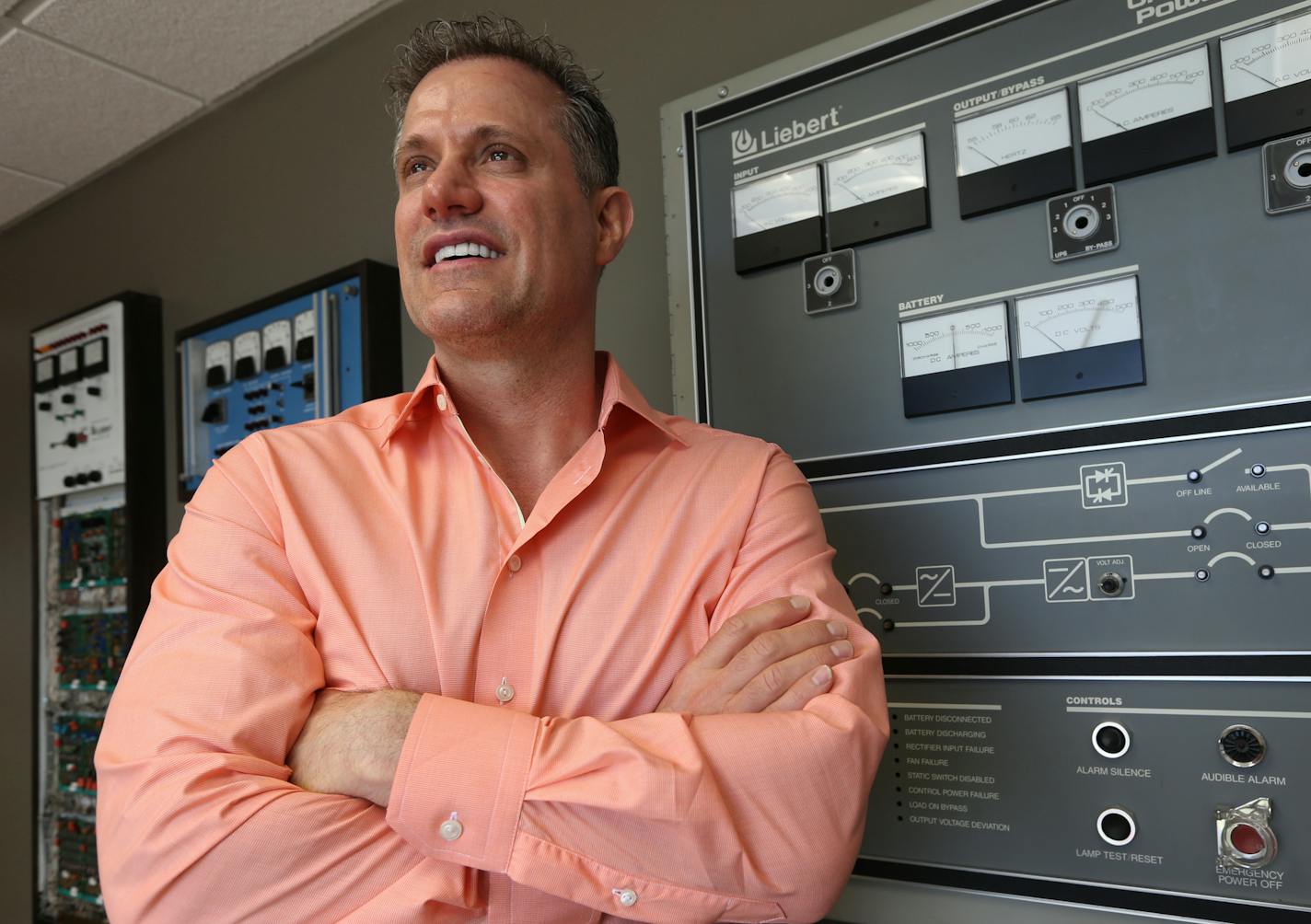 Jon Frank, DC Group CEO was photographed at company headquarters on 5/28/14. A North Minneapolis industrial company will announce a major expansion Thursday. DC Group, a fast-growing provider of uninterruptible power supply services to large coprorations, plans to invest $7.3 million to overhaul and expand its plant near the Missisippi River and build a small parking garage. CEO Jon Frank, also the sole owner, said DC will receive several hundred thousand dollars in low-cost city financing as an