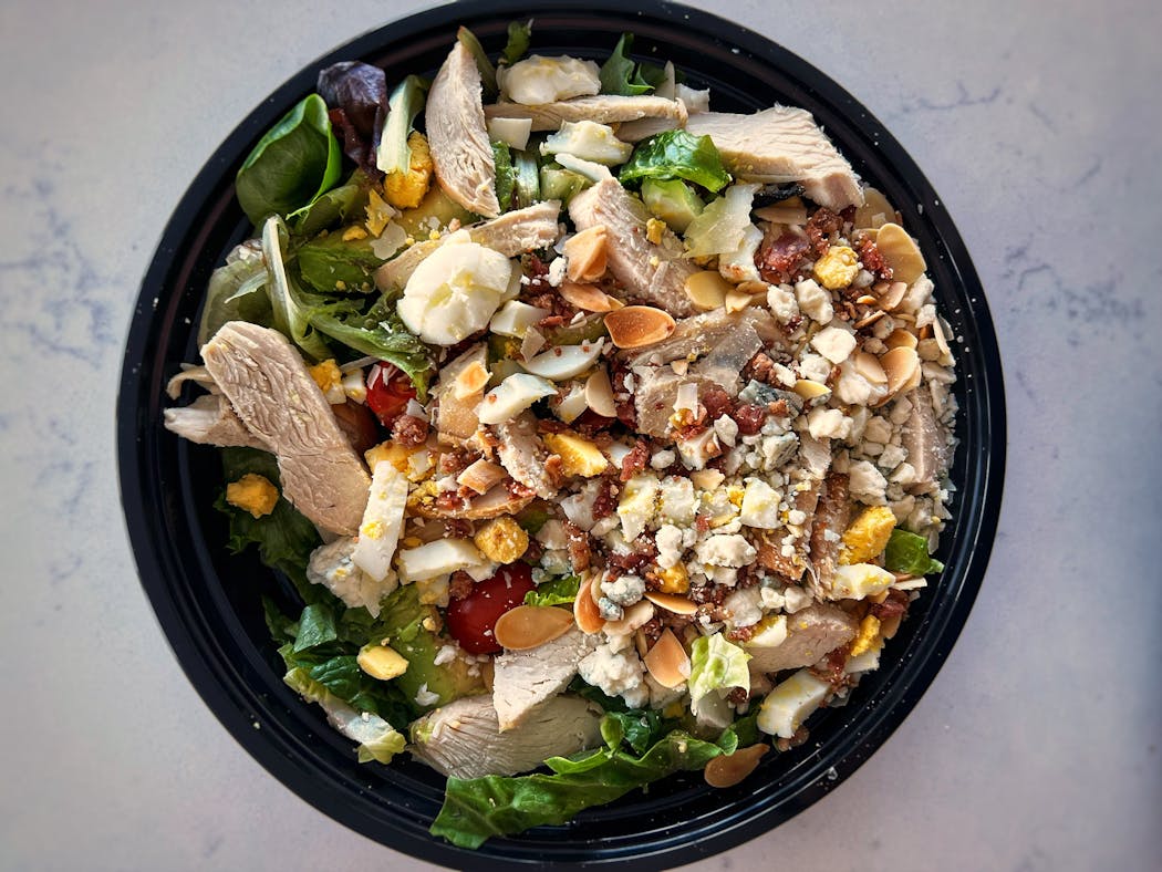 Most of the ingredients of Agra Culture’s Cobb salad are organic.