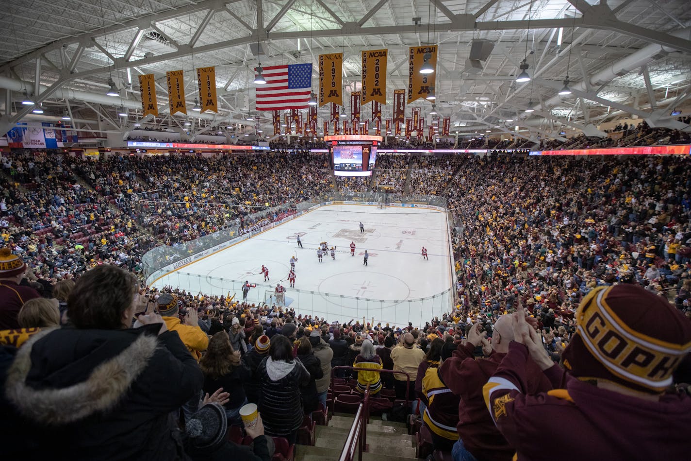 26 Jan 19: The 1979 National Championship team reunion night. The University of Minnesota Golden Gophers host the University of Wisconsin Badgers in B1G matchup at 3M at Mariucci Arena in Minneapolis, MN.