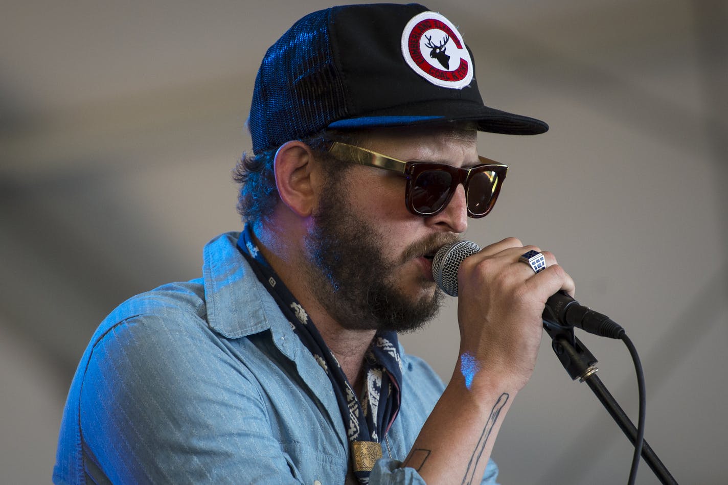 Justin Vernon, founder of the Eaux Claires music festival, made a guest performance alongside Aero Flynn at the 2015 fest. ] Aaron Lavinsky, aaron.lavinsky@startribune.com