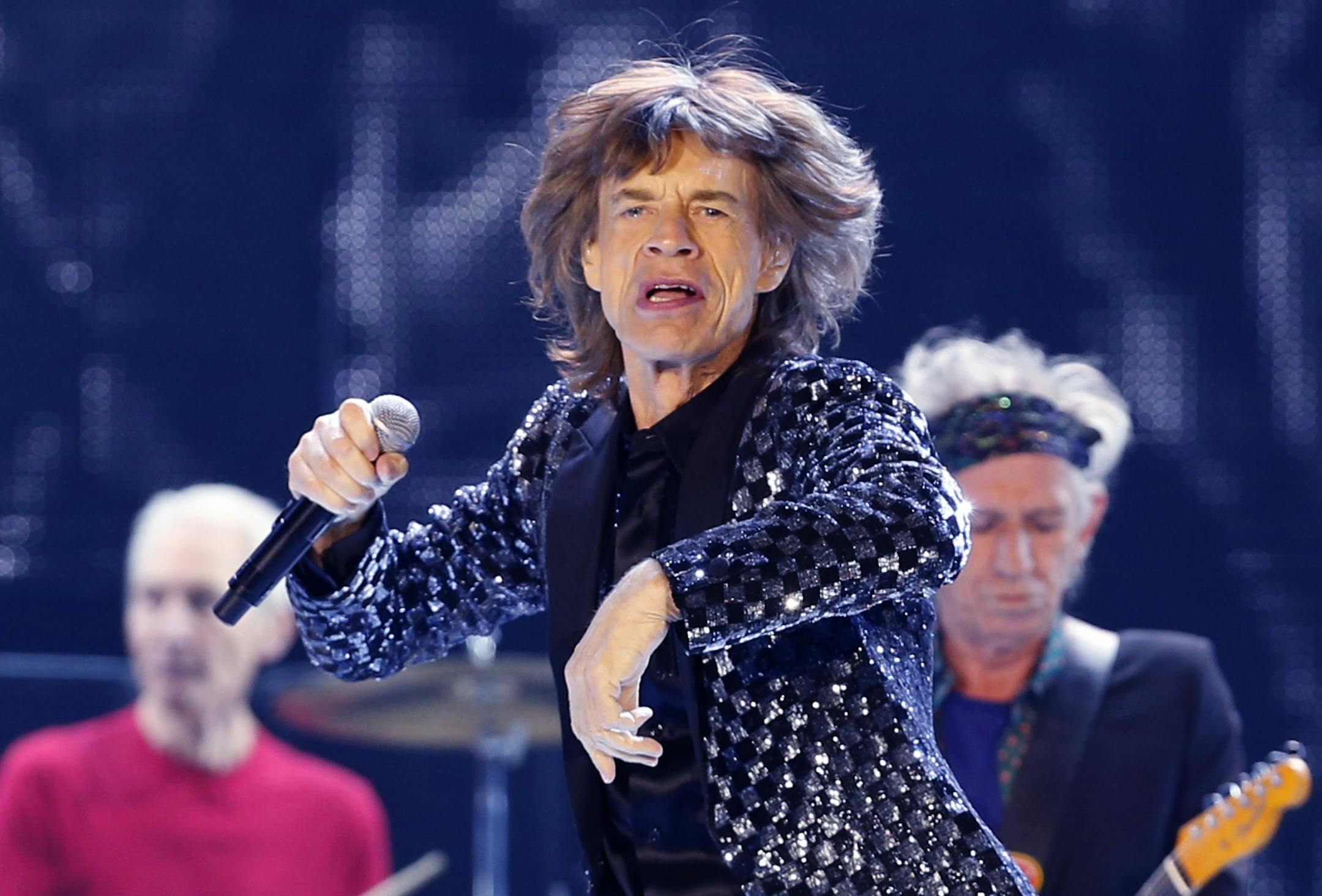 The Rolling Stones performs during a concert in Tokyo, Wednesday, Feb. 26, 2014.