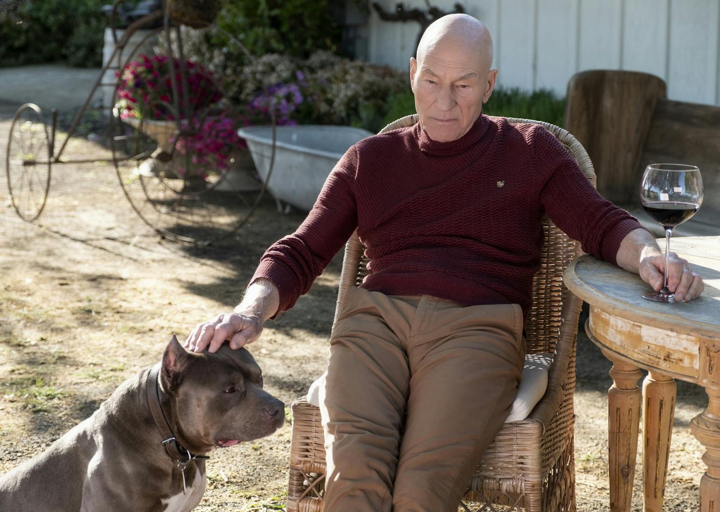 Pictured: Sir Patrick Stewart as Jean-Luc Picard of the CBS All Access series STAR TREK: PICARD. Photo Cr: Matt Kennedy/CBS &#xa9;2019 CBS Interactive, Inc. All Rights Reserved.