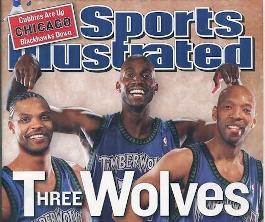 The Wolves' Big 3 on the cover of Sports Illustrated.