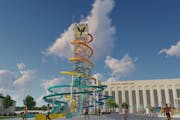 A rendering of the planned Rise of Icarus waterslide at Mt. Olympus Water & Theme Park in Wisconsin Dells.