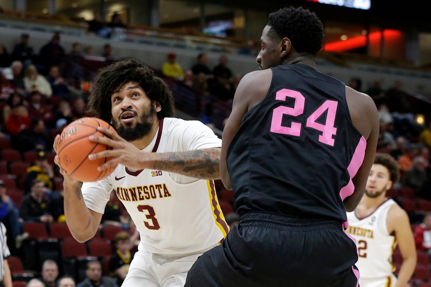 Jordan Murphy drives against Penn State's Mike Watkins during the first half