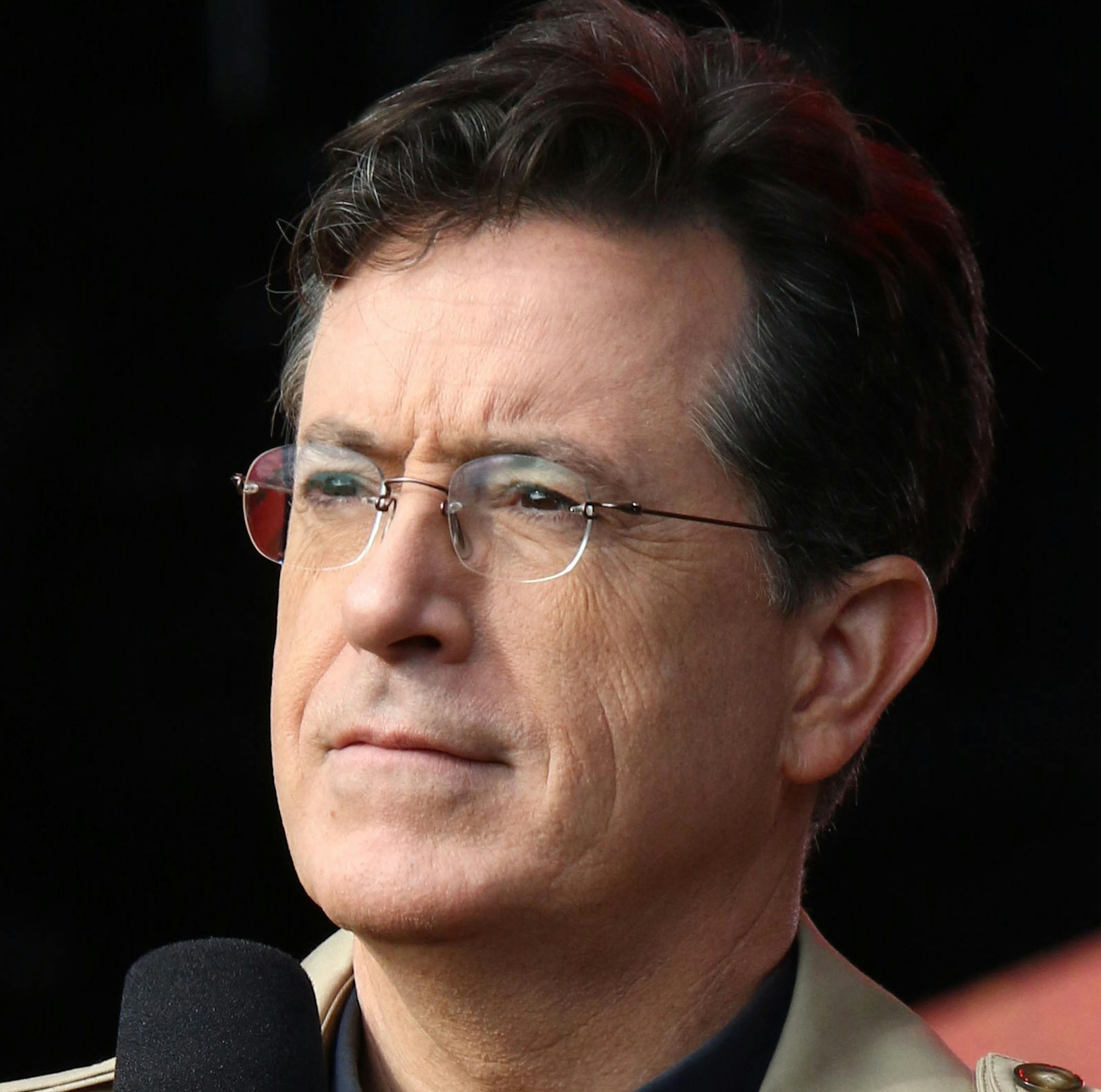 Stephen Colbert speaks at the Global Citizen Festival in Central Park, Saturday, Sept. 26, 2015, in New York. (Photo by Greg Allen/Invision/AP)