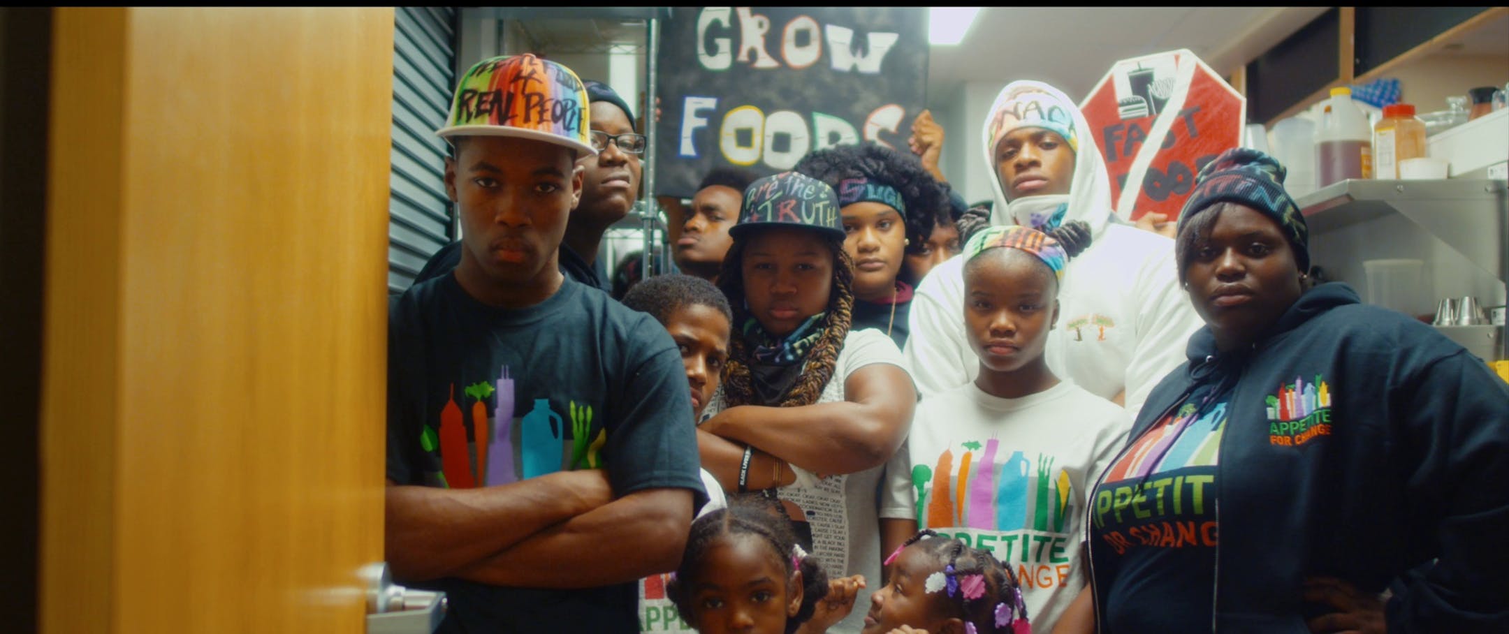A still photo from the “Grow Food” music video, a hit on YouTube, conveyed it’s time to take healthy eating seriously.