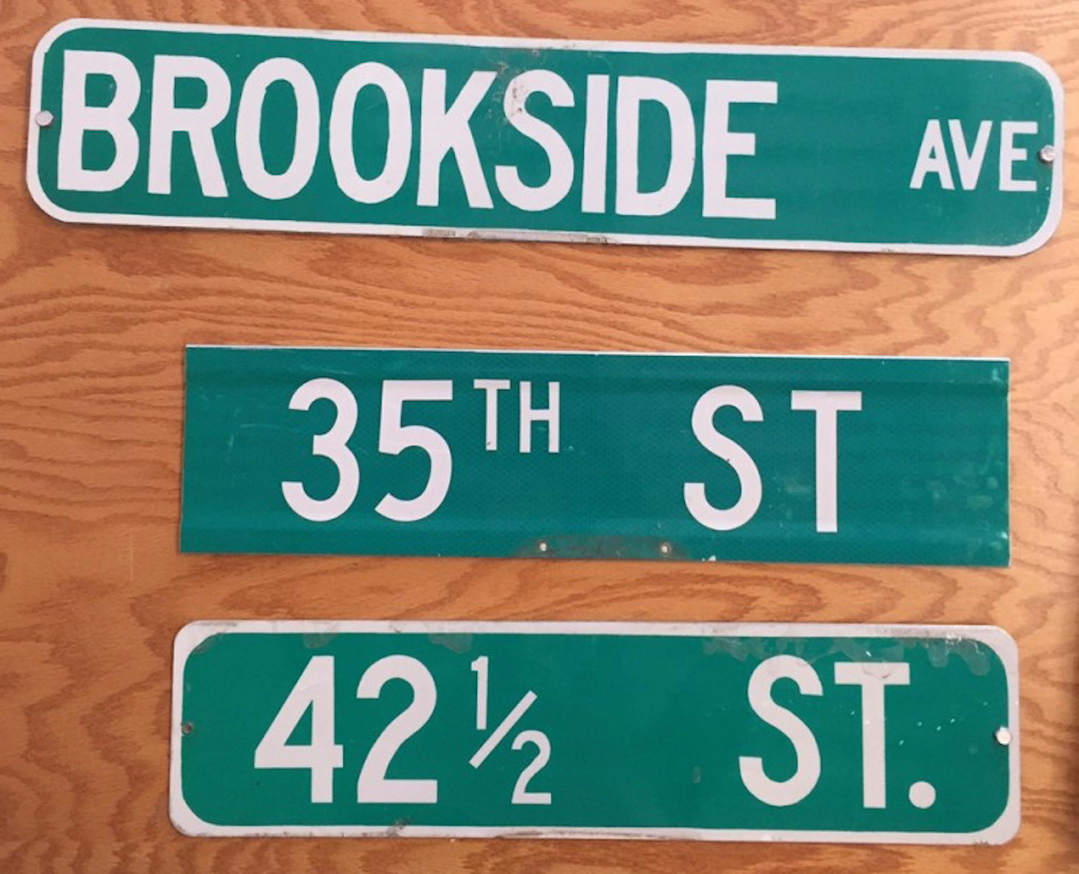 Old St. Louis Park street signs (photo from St. Louis Park Historical Society website)
