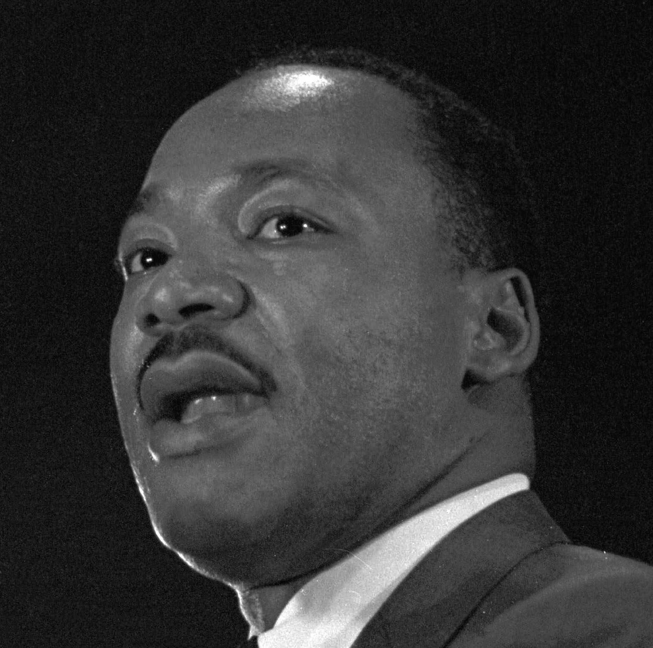 FILE--The Rev. Martin Luther King Jr., speaks at a peace rally in New York City, April 15, 1967 . Martin Luther King Jr. Day is observed this year on Jan. 17, 2000. King's actual birth date is Jan. 15, 1929. (AP Photo/file)