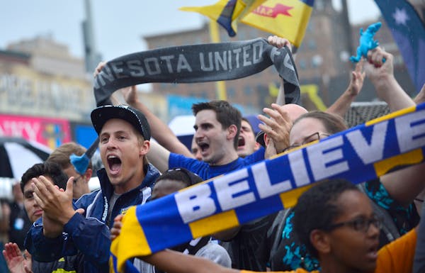 Minnesota United FC fans celebrated the franchise's move to the MLS during an announcement event