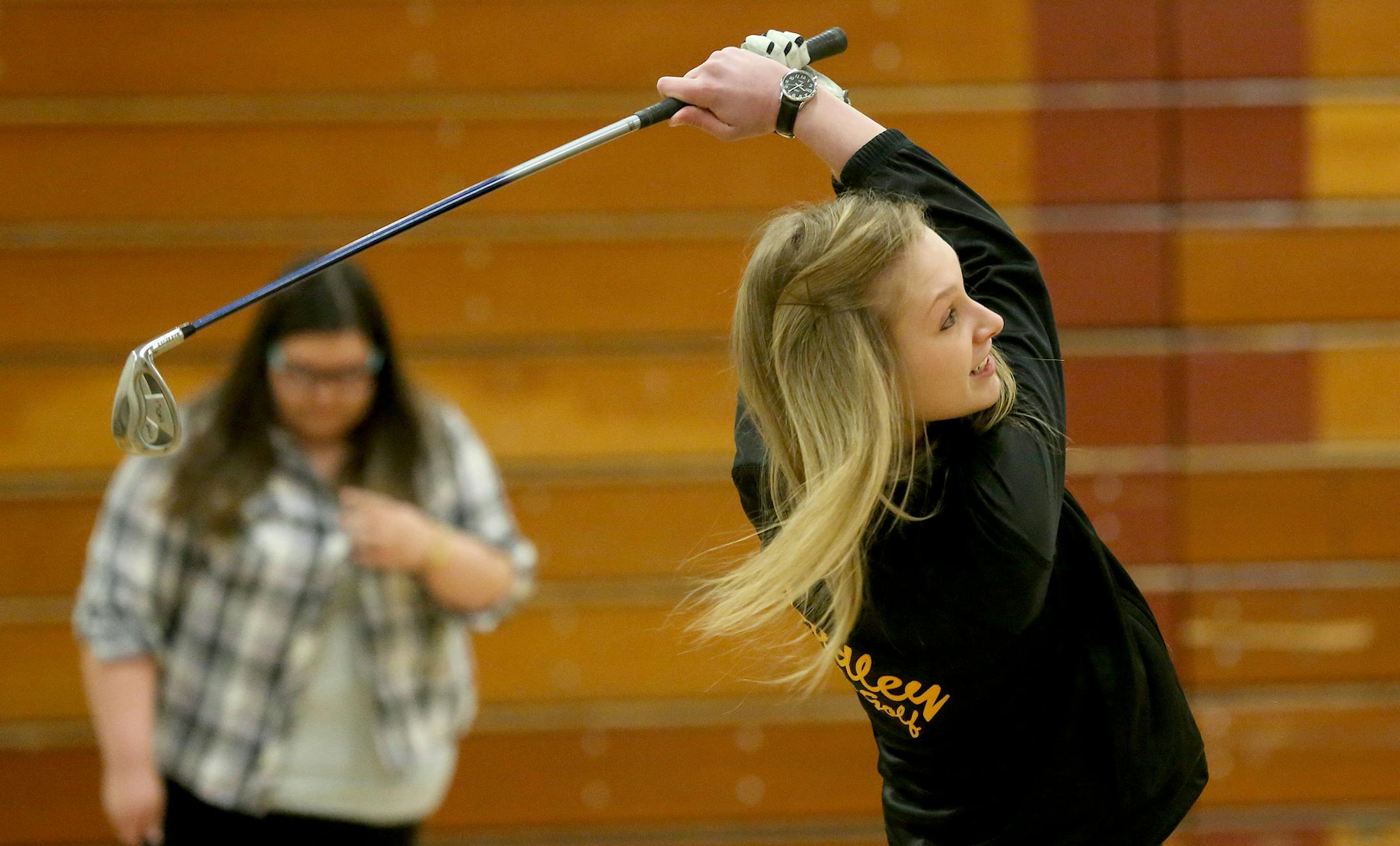 Fridley golfer Molly Becker is also an eight-time state tournament veteran in dance. (Kyndell Harkness, Star Tribune)