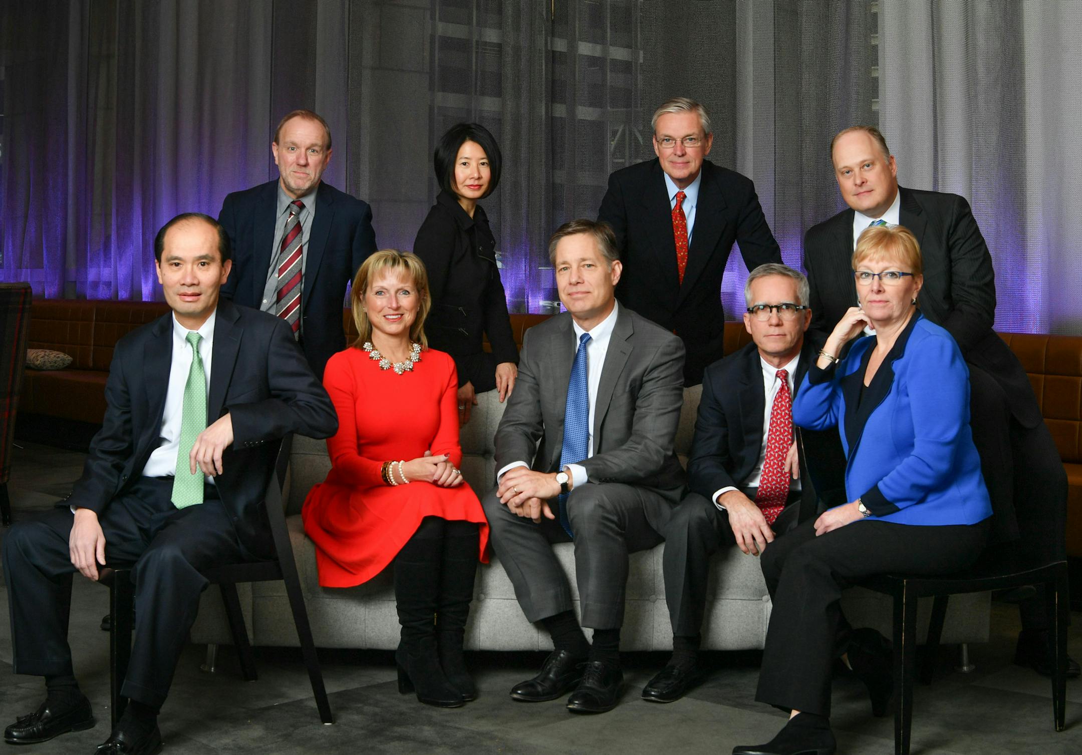 Investors Roundtable, L to R: Roger Sit, Sit Investments; &#x2020;&#x2020;Jim Paulson, Wells Financial; Carol Schleif, Abbot Downing; Lisa Kopp, US Bancorp; Mark Henneman, Mairs & Power; David Joy, Ameriprise; Biff Robillard, Bannerstone Capital; Craig Johnson, Piper Jaffray; Martha Pomerantz, Evercore Wealth Management. ] GLEN STUBBE * gstubbe@startribune.com Friday, December 2, 2016