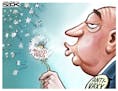 Sack cartoon: Measles