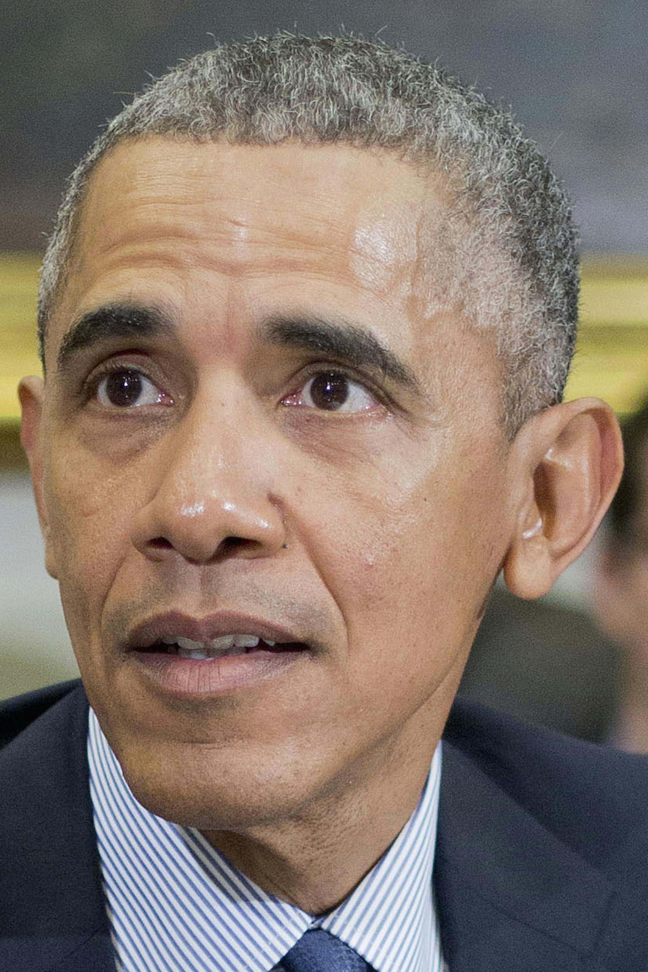 President Barack Obama speaks during his meeting with financial regulators in the Roosevelt Room of the White House in Washington, Monday, March 7, 2016. Obama commented on the passing of the former first lady Nancy Reagan, who died Sunday at the age of 94. (AP Photo/Pablo Martinez Monsivais) ORG XMIT: MIN2016030815071625