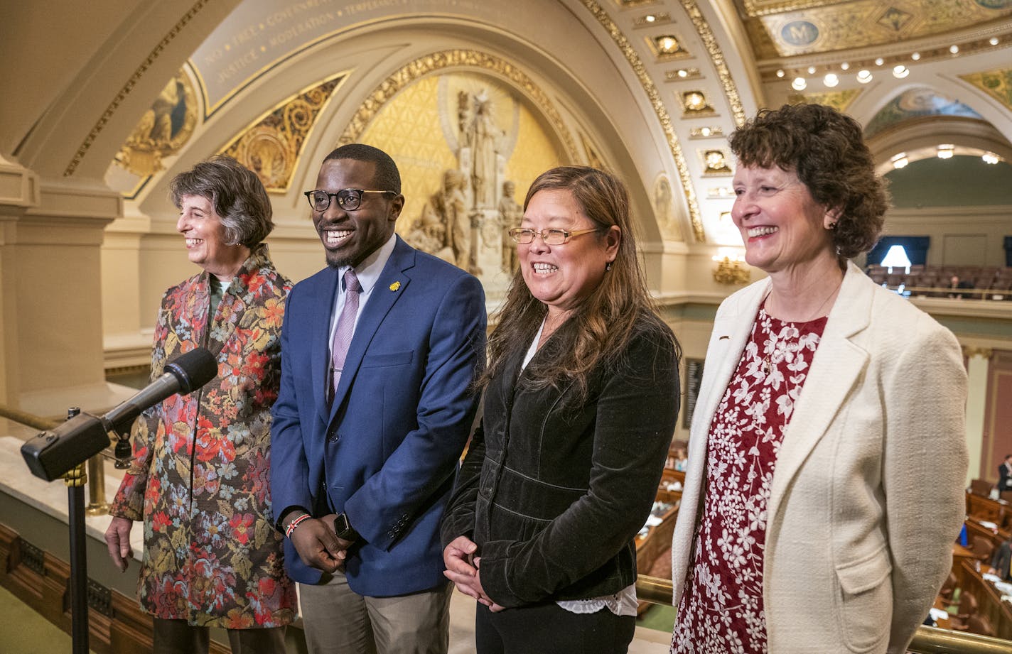 The newly elected regents, from left, are: Janie Mayeron, Mike Kenyanya, Kao Ly Ilean Her and Mary Davenport.