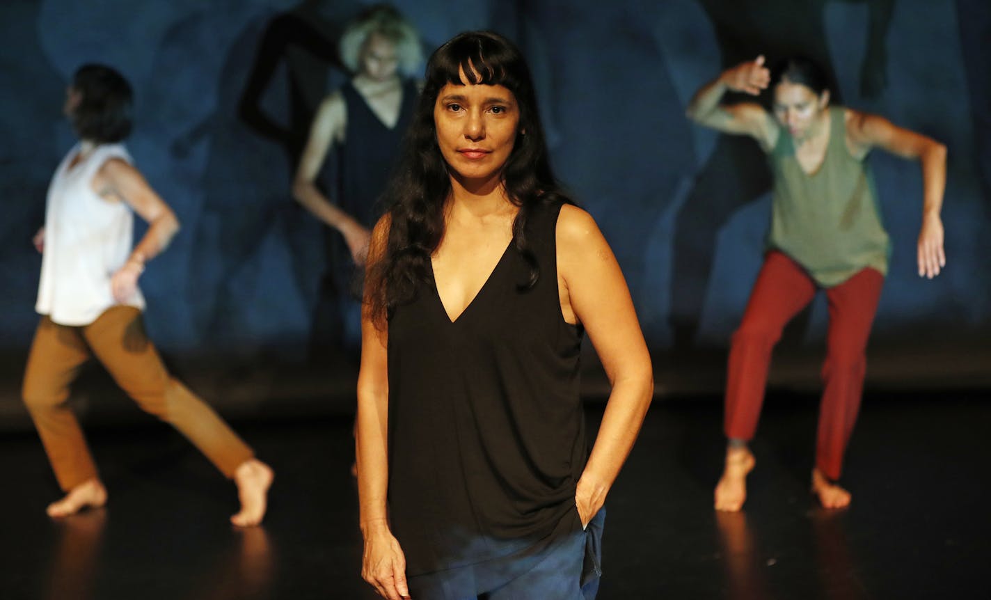 Artist/choreographer Rosy Simas rehearsed her new piece &#x201c;Skin(s).&#x201d;