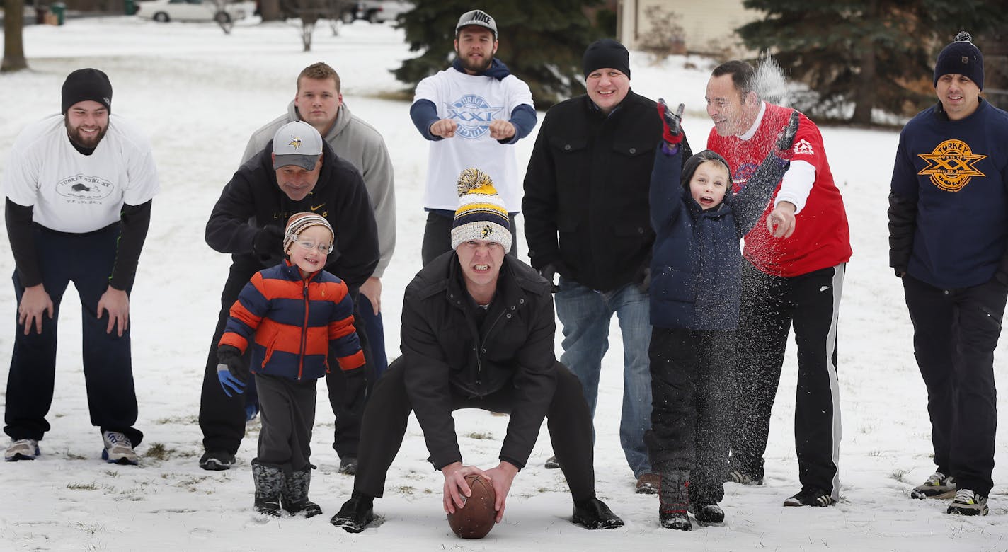 The extended Doohers family posed for a portrait at Kentucky Park in Crystal. Every Thanksgiving since the mid-1970s the family plays a "Turkey Bowl" football game in the park.