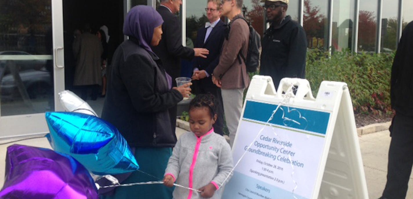 Jill Burcum/Star Tribune
It was standing room only at a Friday groundbreaking ceremony for the new Cedar Riverside Opportunity Center.
The new workforce and education center, located in the heart of metro's Somali-American community, is slated to open next spring.