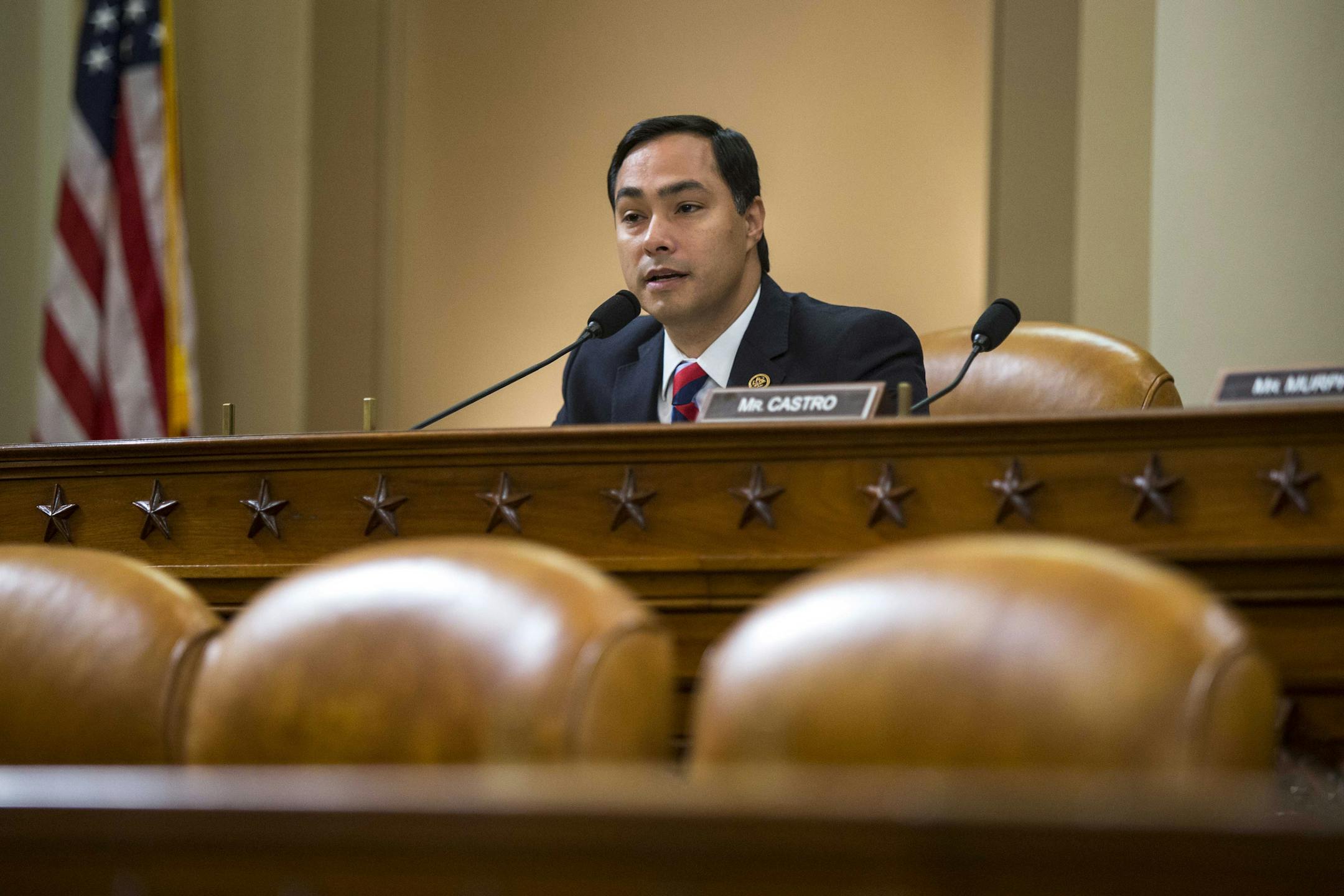 FILE-- Rep. Joaquin Castro (D-Texas) during a hearing on Capitol Hill in Washington, Nov. 17, 2016. In August of 2019, Castro shared a list on Twitter of 44 San Antonio-area residents who’d maxed out their donations to the president’s campaign. In the days since, Republicans have accused the congressman of “doxxing” private citizens and trying to incite harassment of the president’s supporters. (Al Drago/The New York Times)