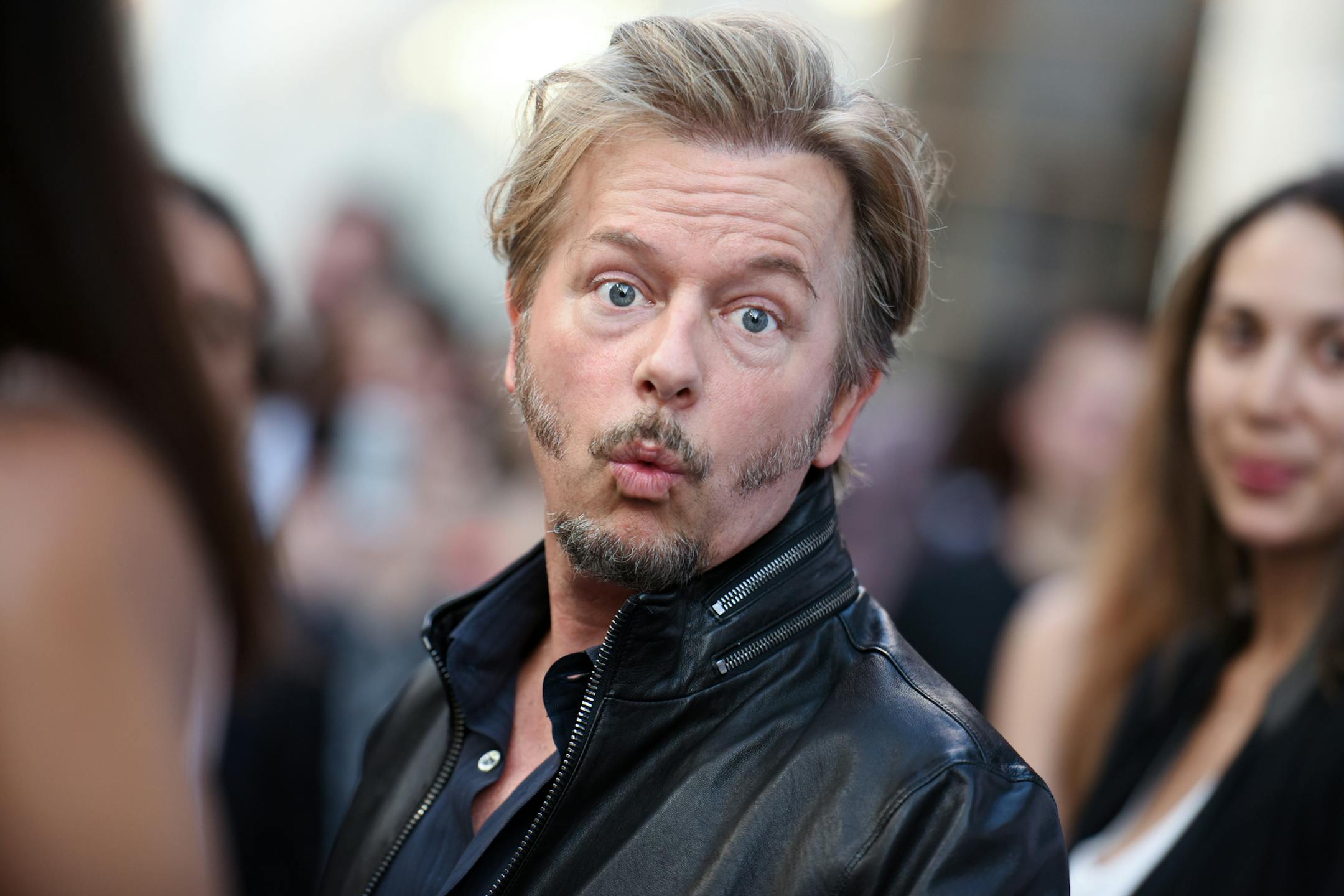 David Spade arrives at the LA Premiere of "Joe Dirt 2: Beautiful Loser" on Wednesday, June 24, 2015, in Culver City, Calif. (Photo by Richard Shotwell/Invision/AP)