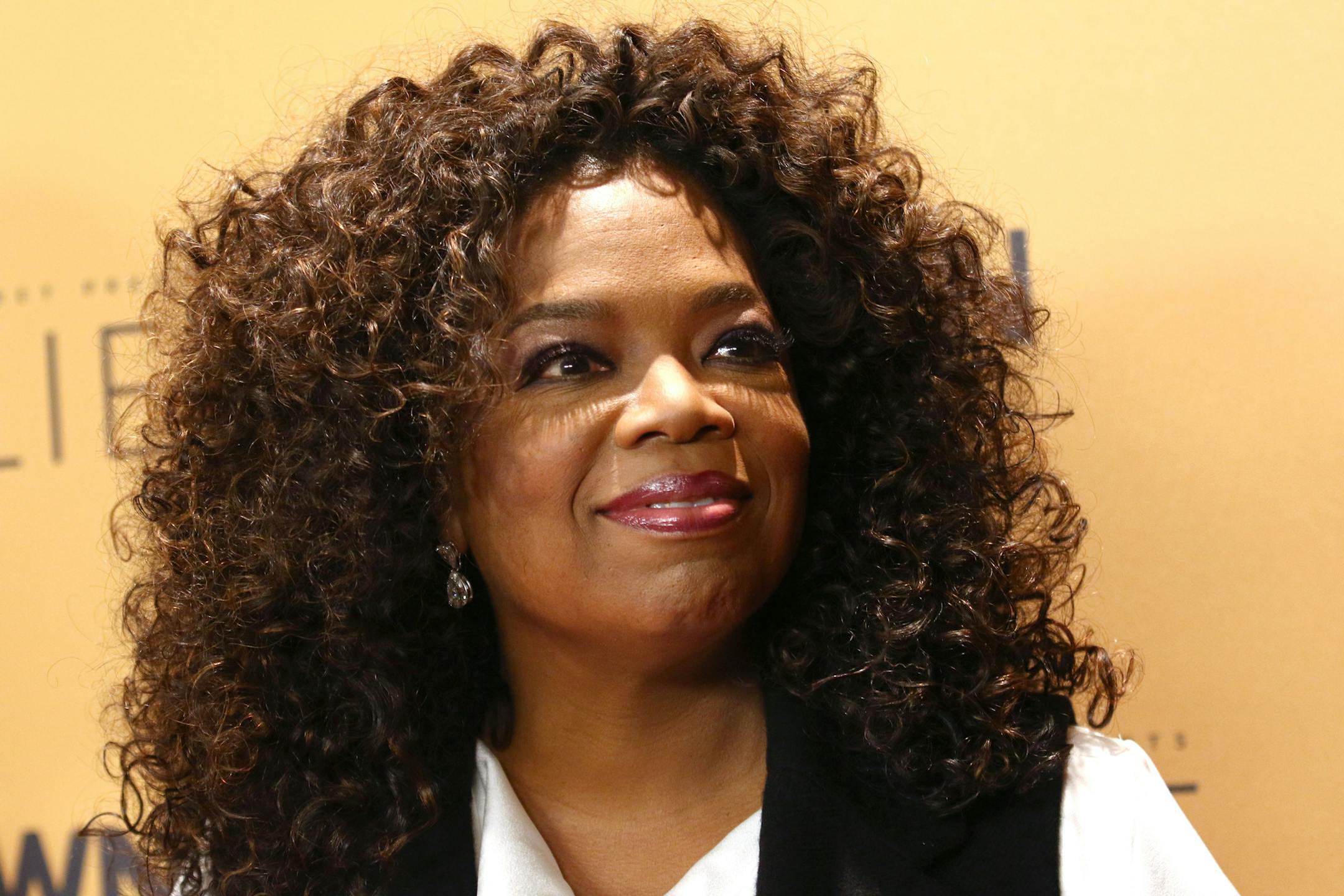 FILE - In this Oct. 14, 2015 file photo, Oprah Winfrey attends the premiere of the Oprah Winfrey Network's (OWN) documentary series "Belief", in New York.