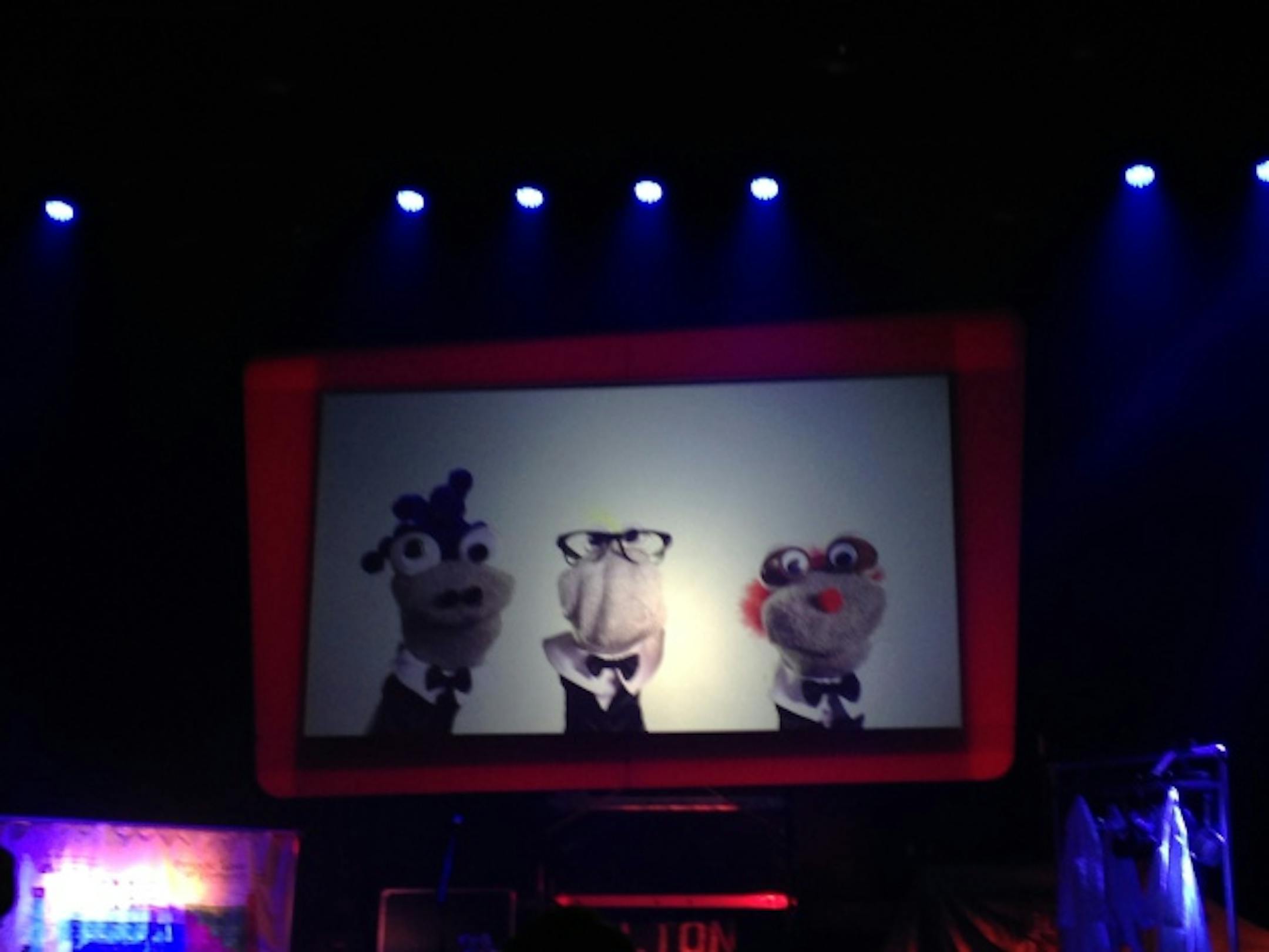 The puppets that provided the sound effects. Photo by Lee Svitak Dean.