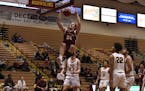 Parker Fox led Northern State in scoring the past two seasons. This season, he averaged 22.3 points and 9.9 rebounds per game.