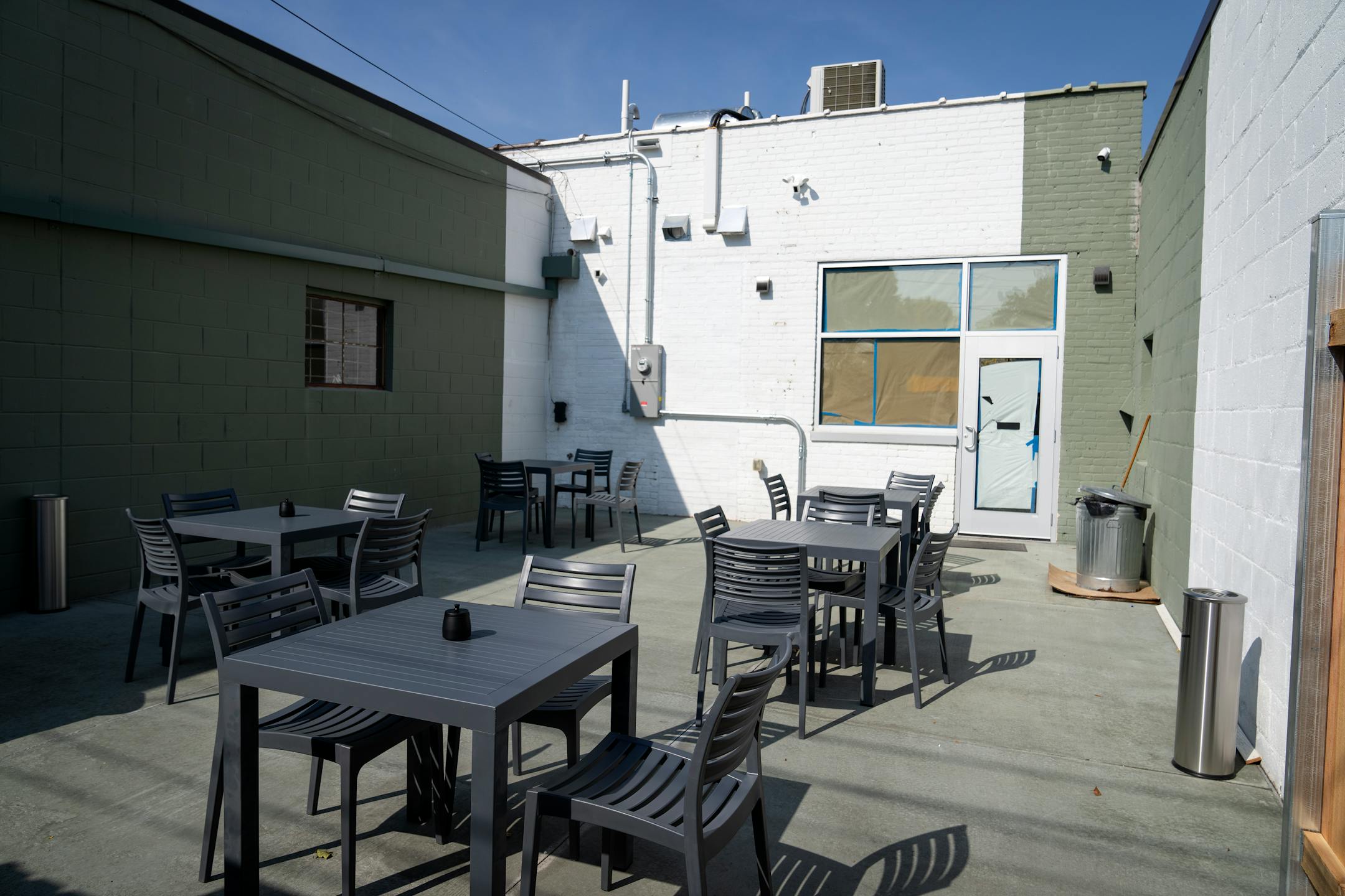 The back patio of the new venue Cloudland Theater opening on Lake Street in Minneapolis, Minn. photographed on Saturday, Sept. 30, 2023. ] LEILA NAVIDI • leila.navidi@startribune.com