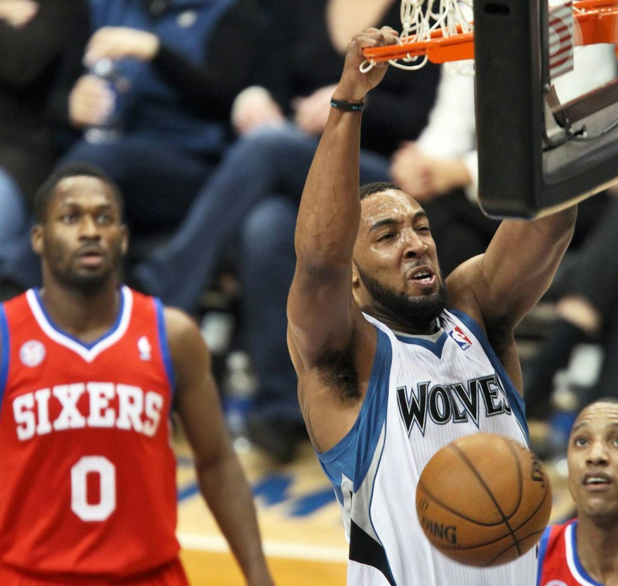 Derrick Williams slammed down two first half points.