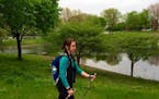 Brooklyn Park fitness instructor Zoe Kesselring recently led a nordic walking group. The city of Brooklyn Park is the defending champion of Hennepin C
