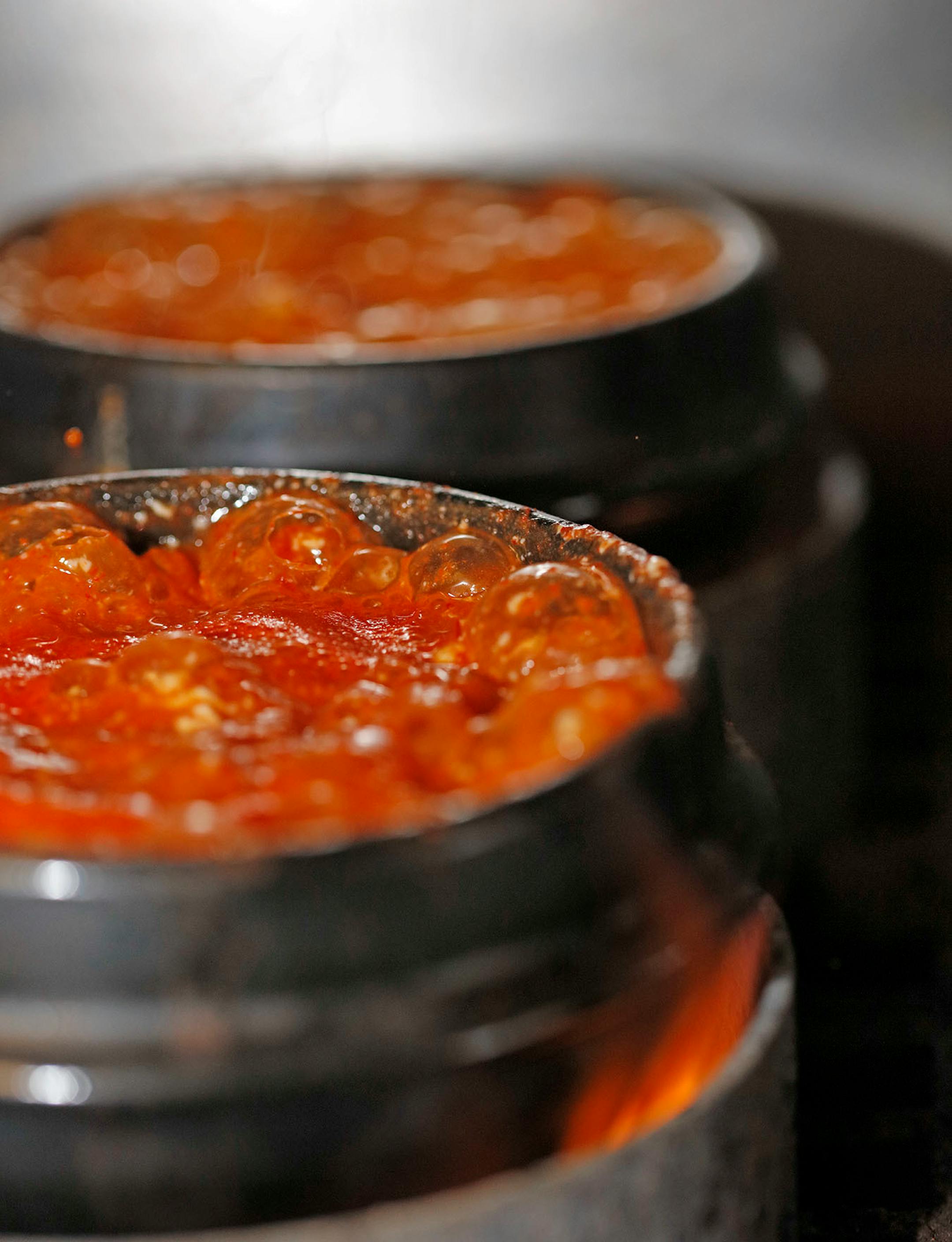 Kimchi Tofu House, near the U of M in Minneapolis, specializes in spicy Korean soup called sundubu. It sells 12 varieties and customers can choose the level of spiciness, done by varying the amount of Korean chili flakes called gochugaru. ] Star Tribune/Tom Wallace • tom.wallace@startribune.com
