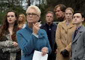 "Knives Out," which stars Jamie Lee Curtis, foreground, is a mystery that explores the intersection of family dynamics and finances.